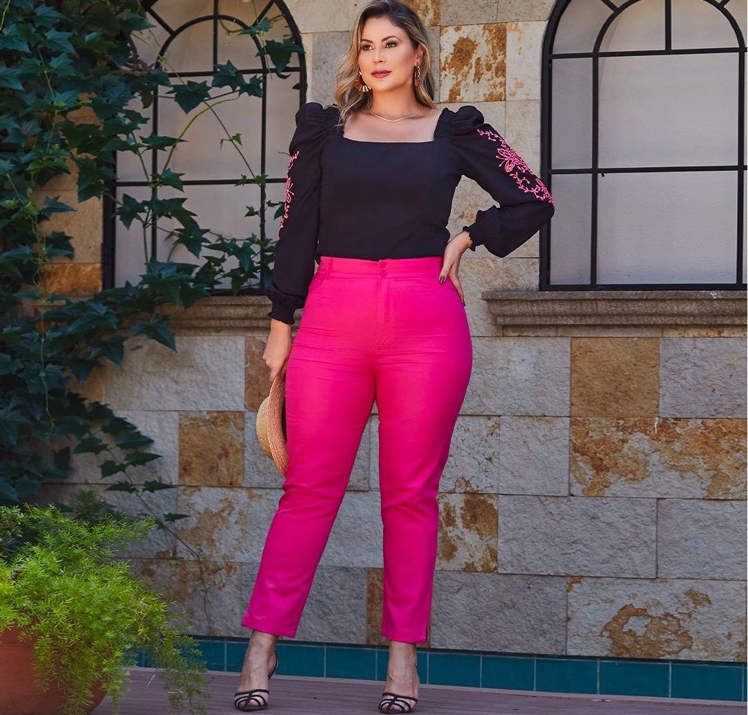 Blusa Manga Longa Bordada - Mileide Savannah