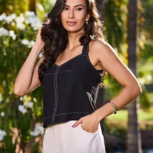 Blusa Gisele preto Inicial A