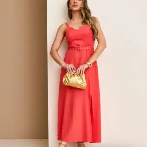 Vestido Luana Coral Inicial A