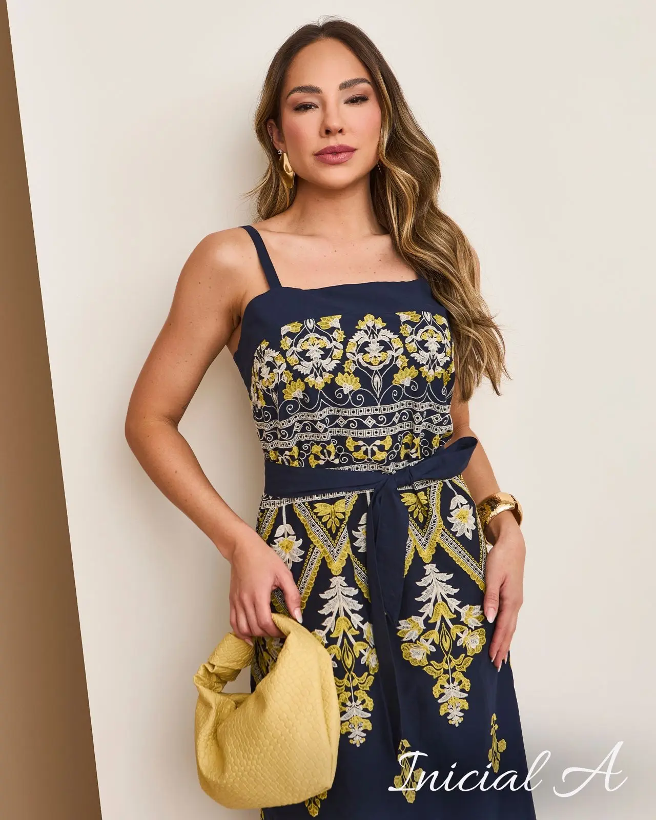 Vestido Laiza Azul Inicial A
