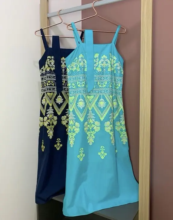 Vestido Laiza Azul Inicial A - Imagem 2