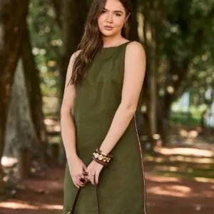 Vestido Bethina Curto Verde Inicial A