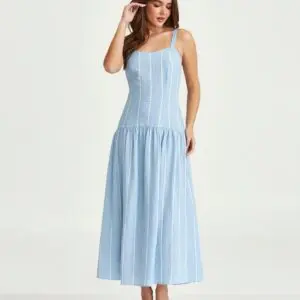 Vestido Leticia Azul Inicial A
