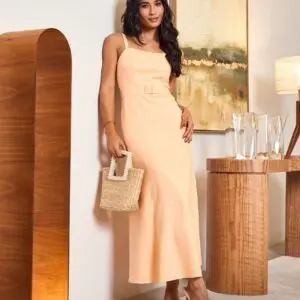 Vestido Juliana Salmon Inicial A