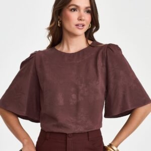 Blusa Alicia Marrom Inicial A