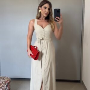 Vestido Karina Cru Inicial A