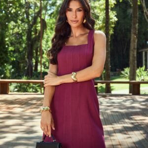 Vestido Juliana Marrom claro Inicial A