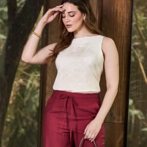Blusa Ana Laura Cru Inicial A