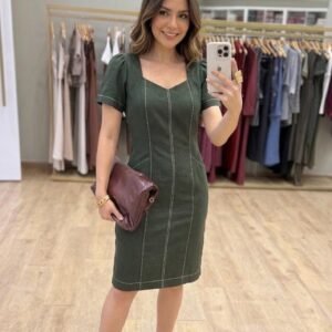 Vestido Bárbara Verde Inicial A