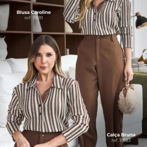 Calça Bruna Marrom Inicial A