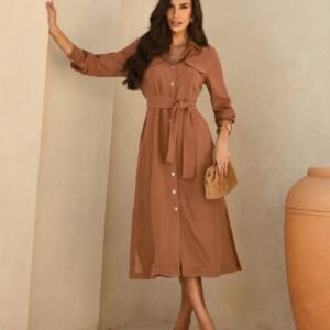 Vestido Patrícia Marrom  Inicial A