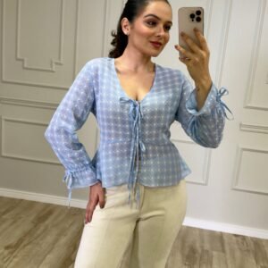 Blusa Yasmin Azul Inicial A