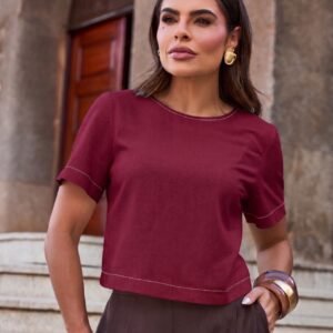 Blusa Gisele Bordo Inicial A