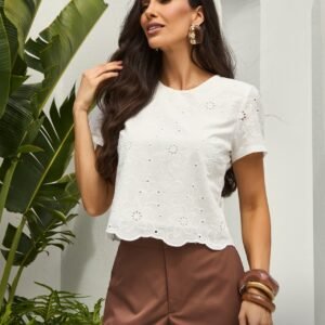 Blusa Lidia Off White Inicial A