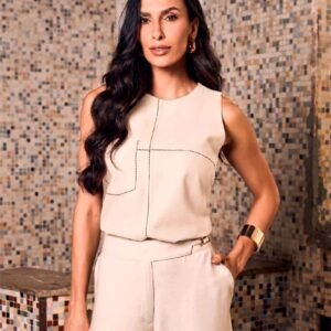 Blusa Lorena Bege Inicial A
