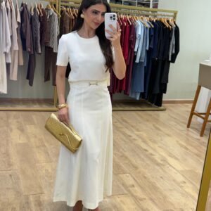 Saia Flavia Off White Inicial A